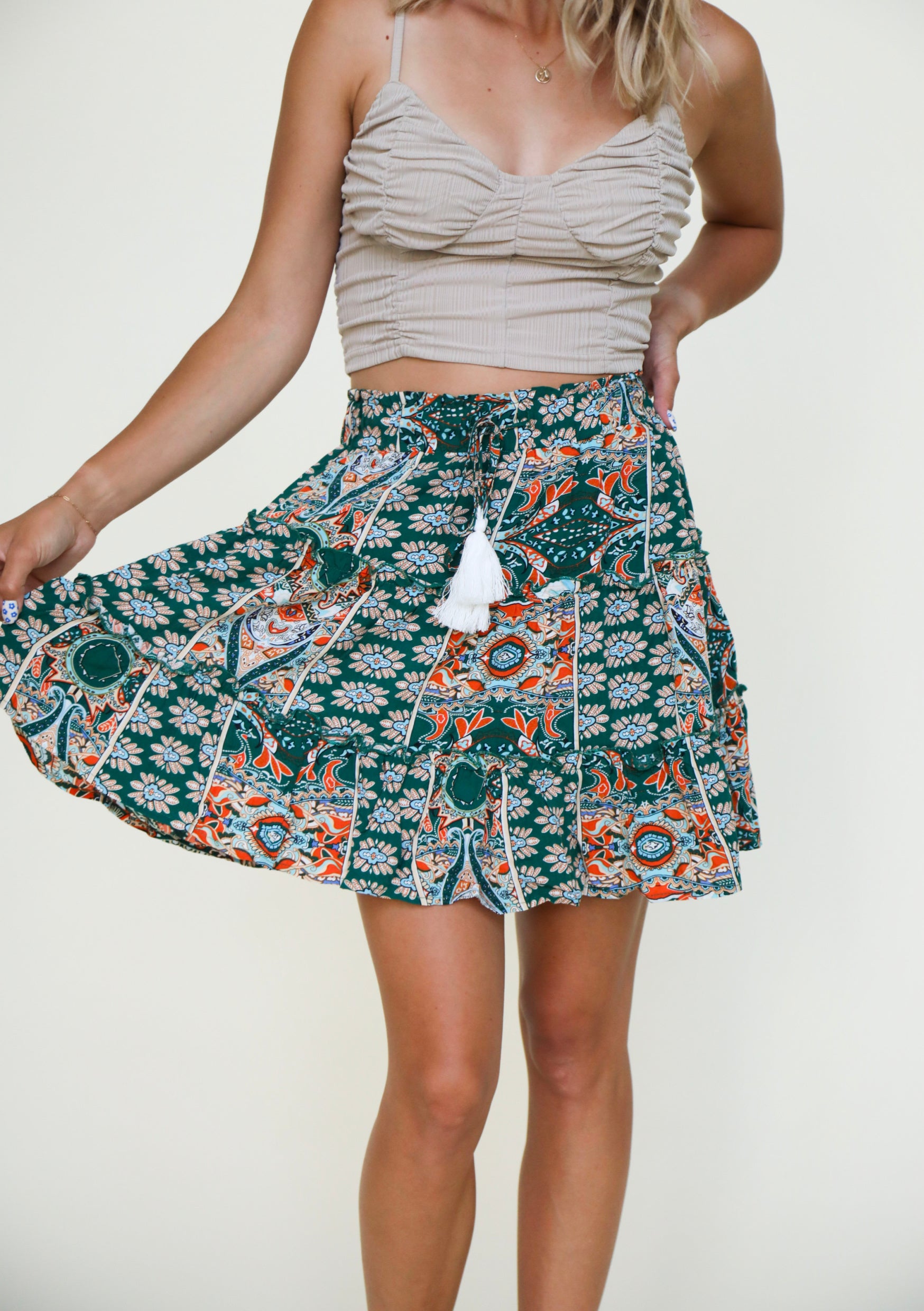 Eternal Garden Skirt In Green – Kesley Jade Collections