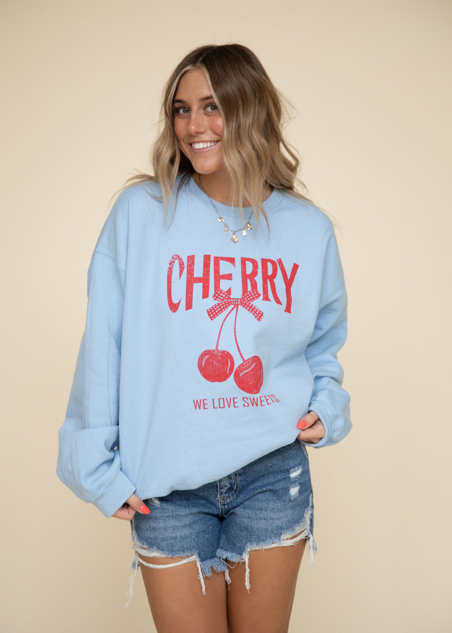 Sugar Sweet Cherry Oversized Crewneck