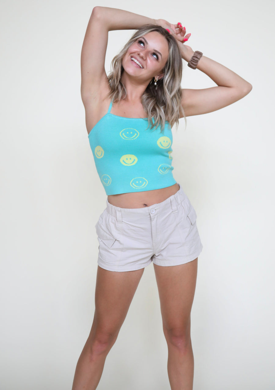 Taste of Happiness Tank in Turquoise