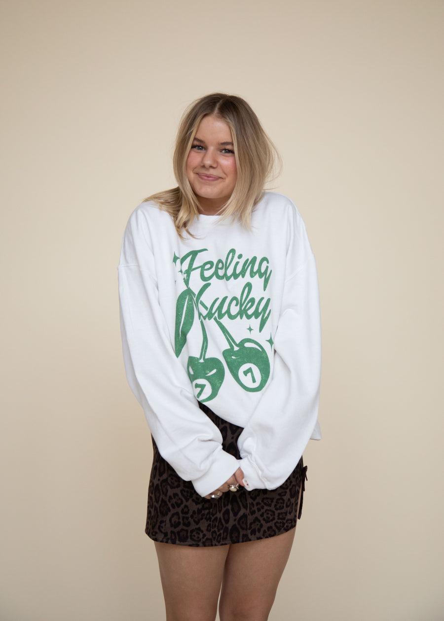 Feeling Lucky Oversized Crewneck