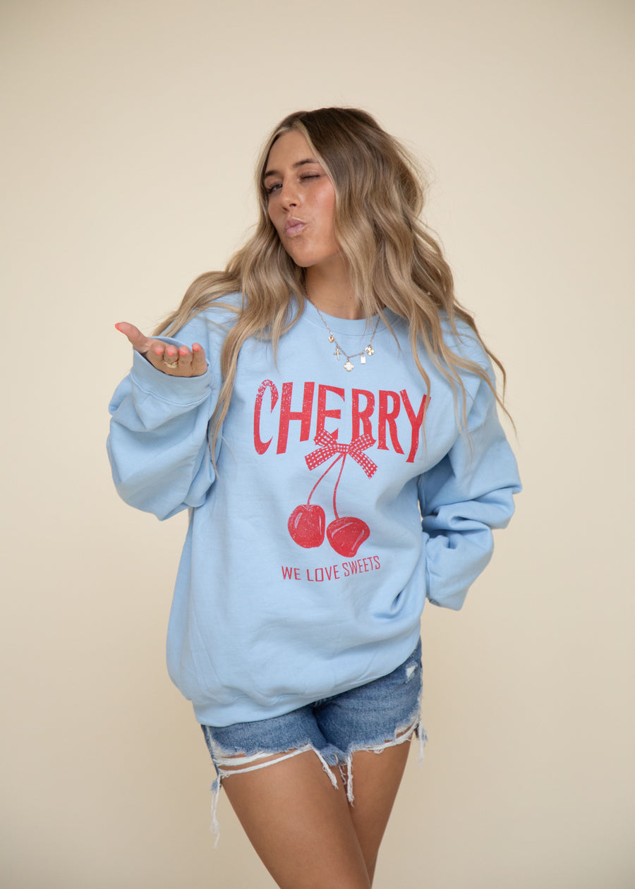 Sugar Sweet Cherry Oversized Crewneck