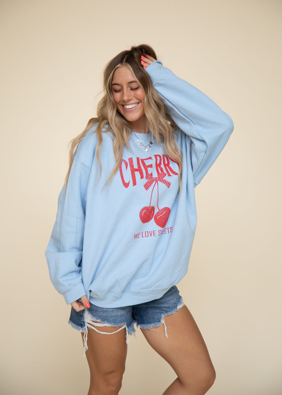 Sugar Sweet Cherry Oversized Crewneck