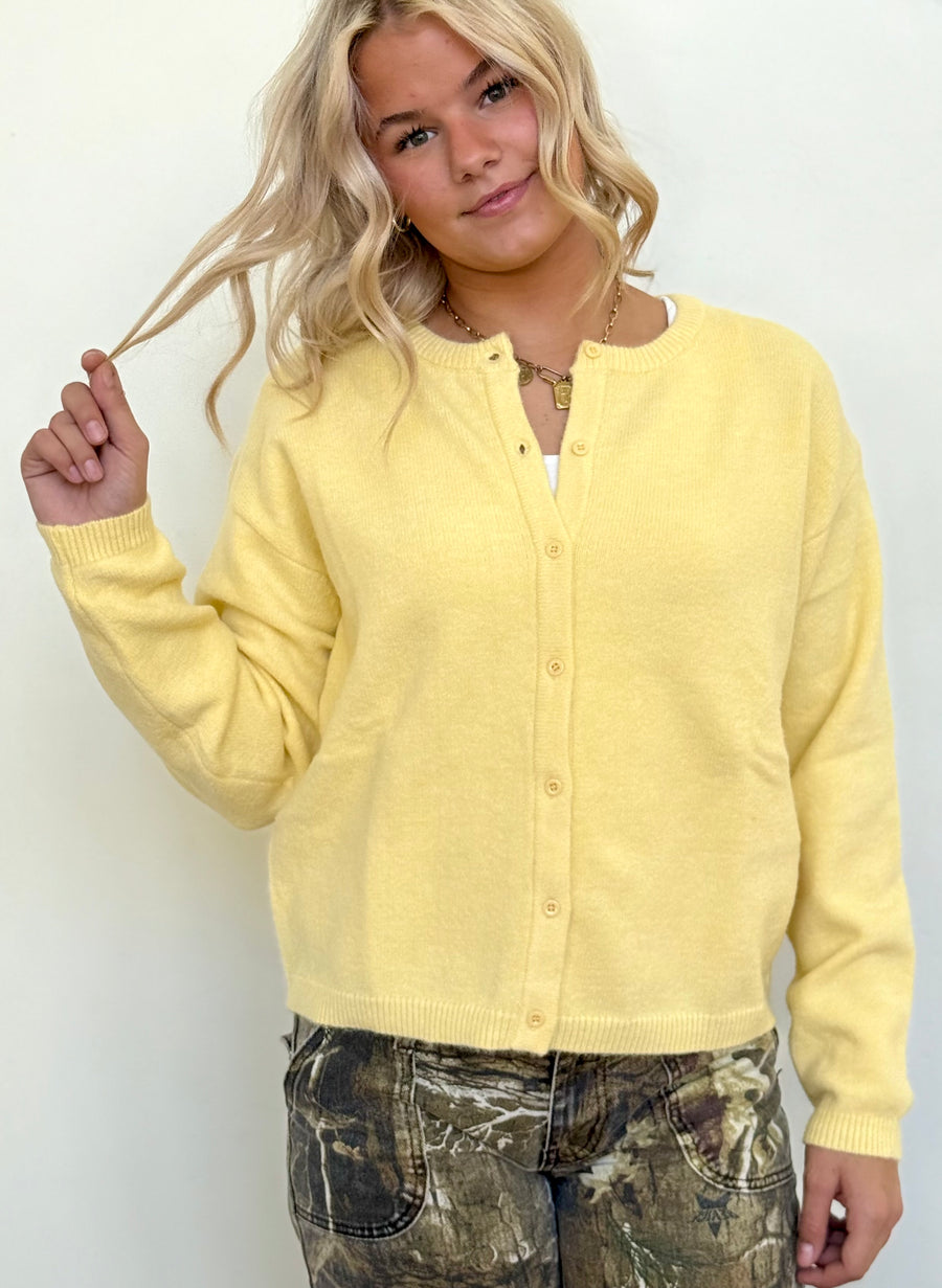 The Marley Lightweight Cardigan (Yellow)