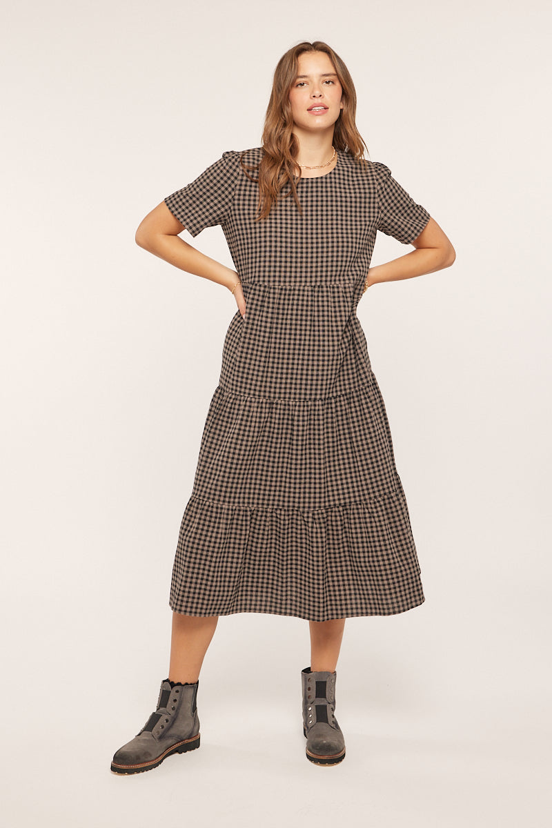 Gingham Tiered Dress