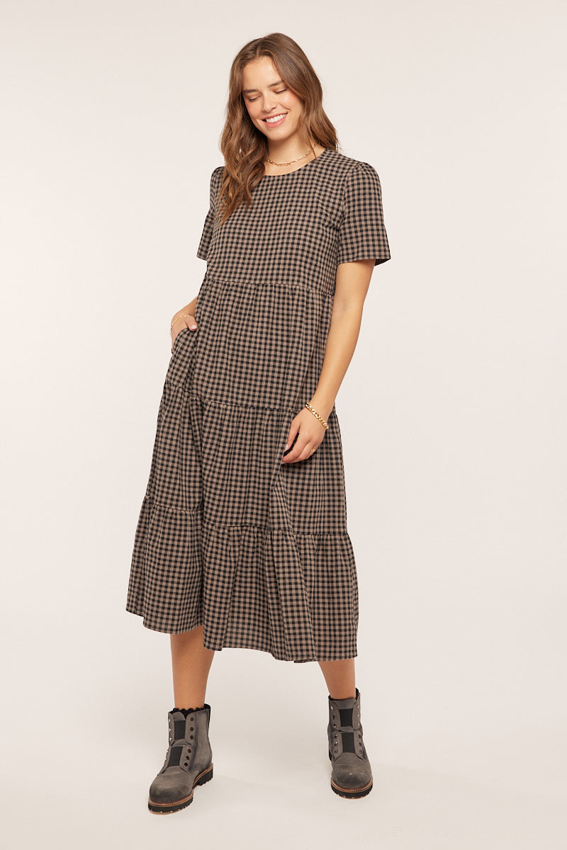 Gingham Tiered Dress