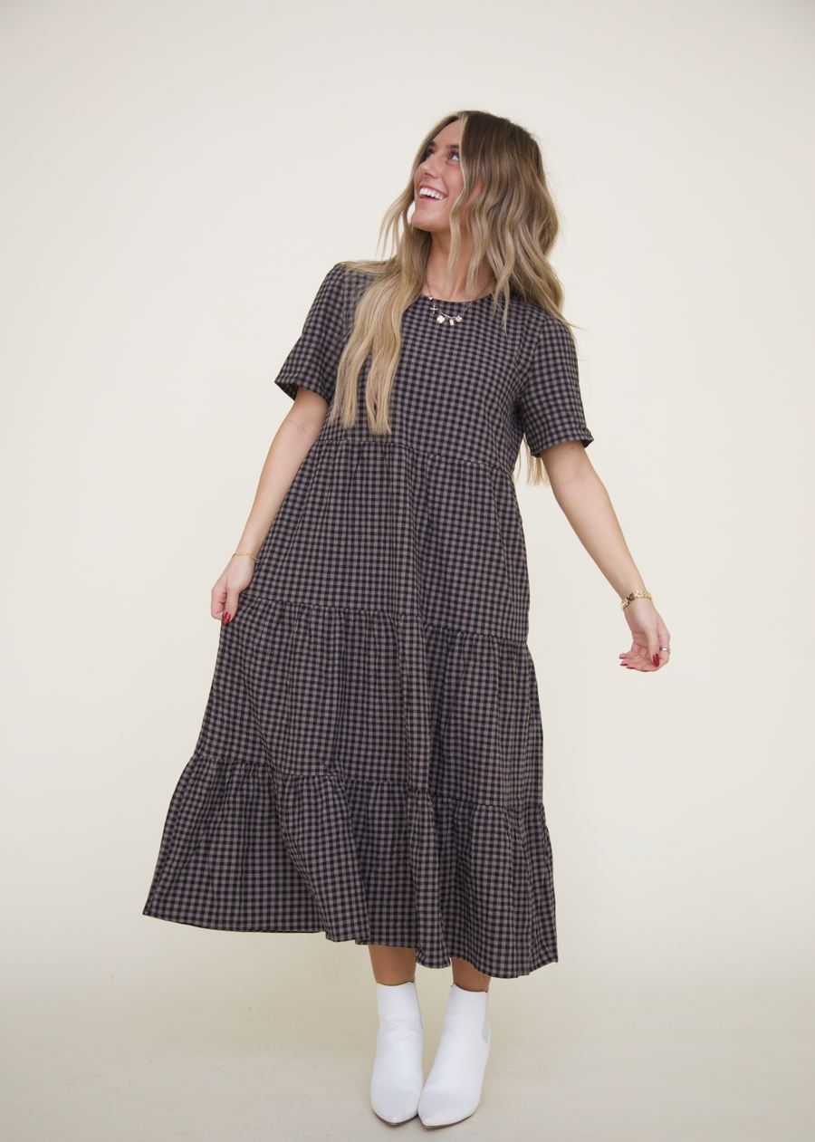 Gingham Tiered Dress