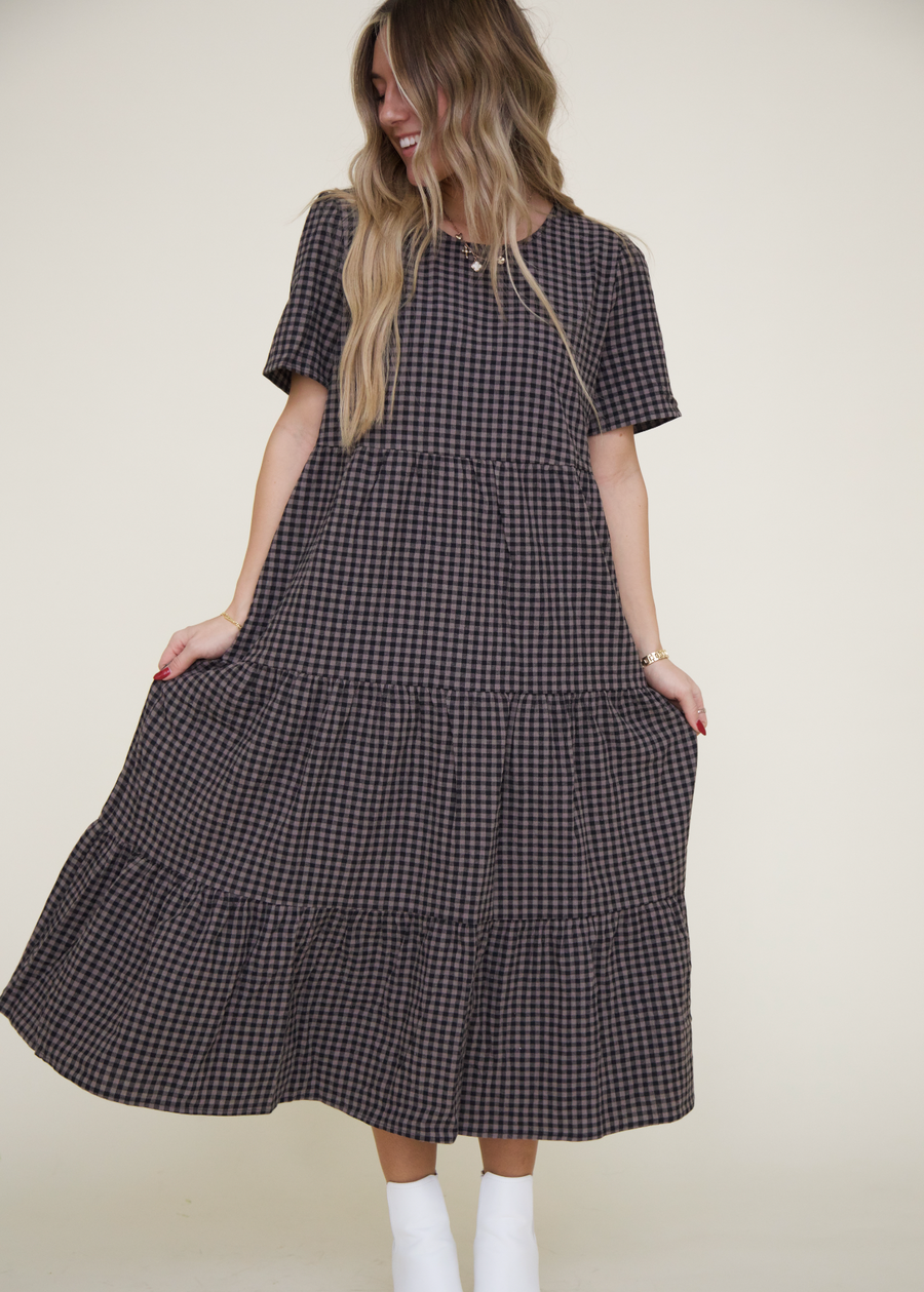 Gingham Tiered Dress