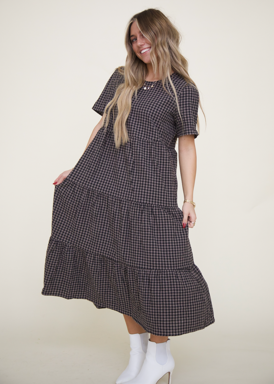 Gingham Tiered Dress