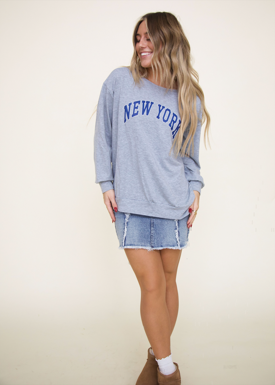 New York Oversized Off-Shoulder Top