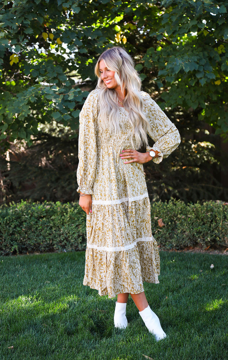 Honey Bee Long Sleeve Maxi Kesley Jade Collections Honey Bee Long Sleeve Maxi Kesley Jade Collections