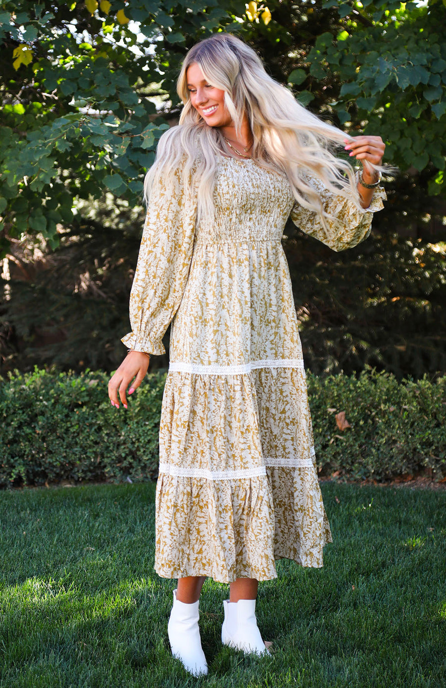 Honey Bee Long Sleeve Maxi