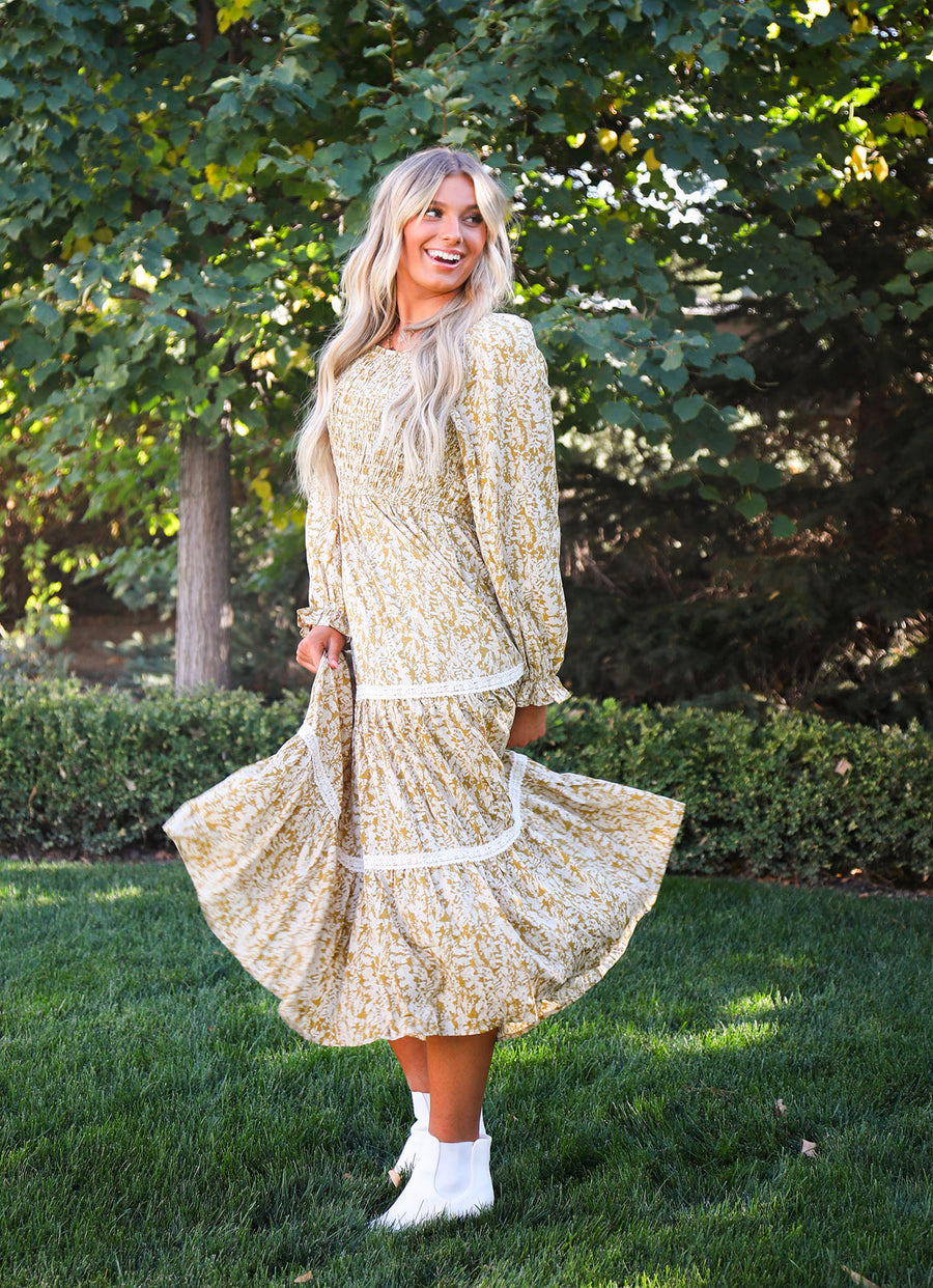 Honey Bee Long Sleeve Maxi