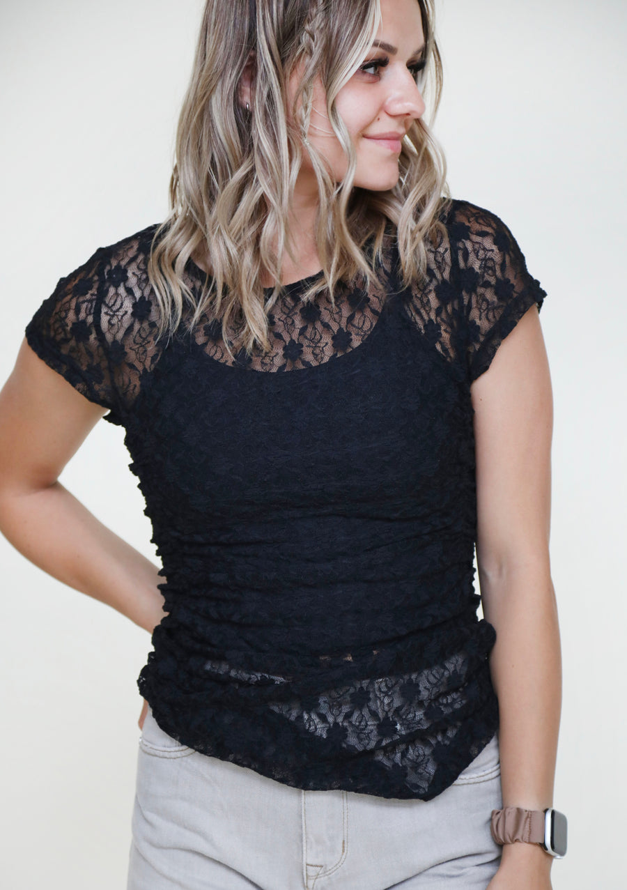 Like No Other Lace Top in Black