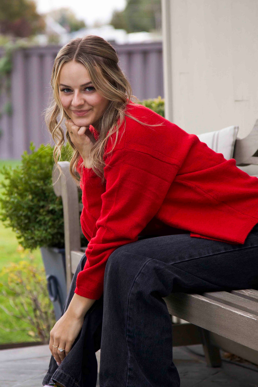 The Marley Lightweight Cardigan (Red)