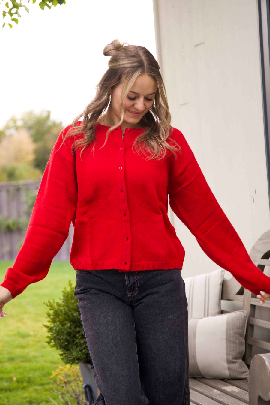 The Marley Lightweight Cardigan (Red)