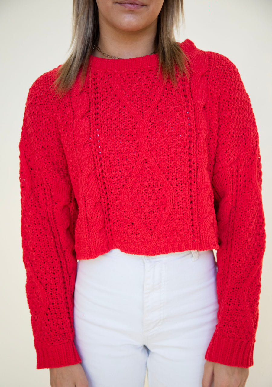 Moon Beam Sweater In Red