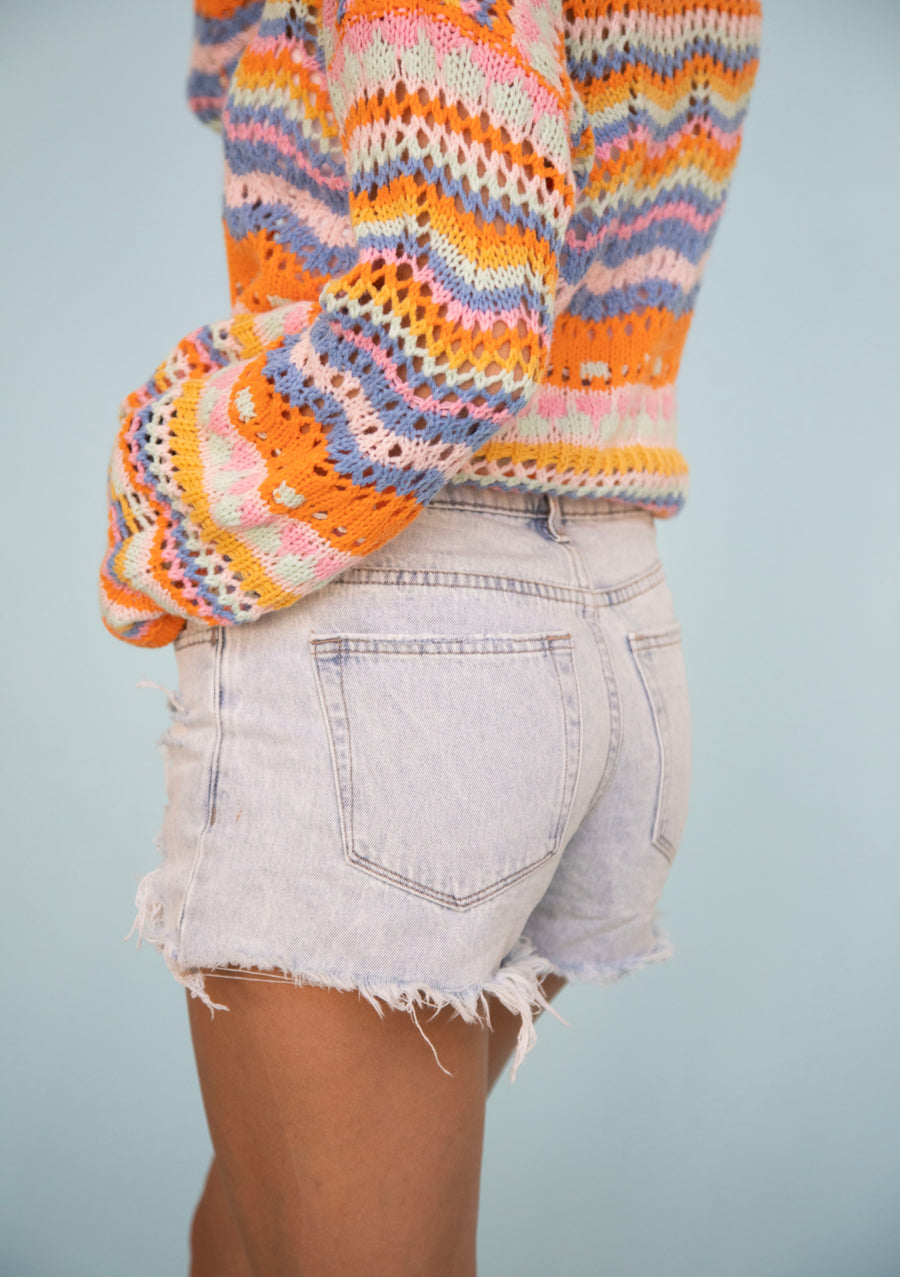 Laughable Light Wash Shorts