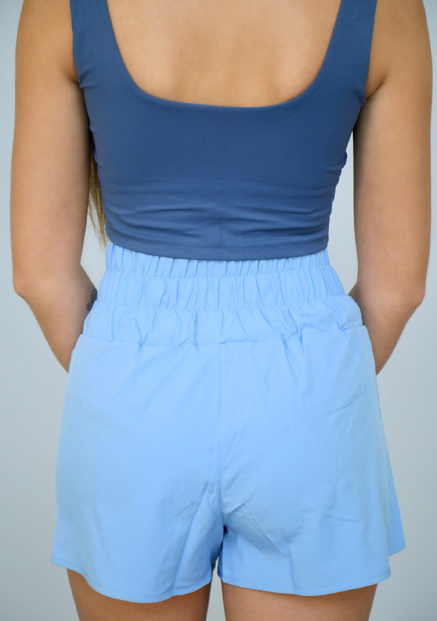 Jump Start Cropped Tank Top In Blue